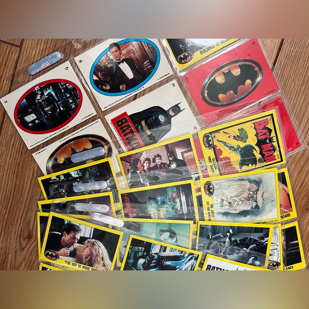 1989 DC Comics Batman & Friends Topps Cards (60+) / Stickers (8) - LOOSE CARDS